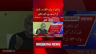 Pakistan Needs Political Stability and Dialogue: Shahid Khaqan