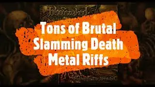Slamming brutal death guitar riffs