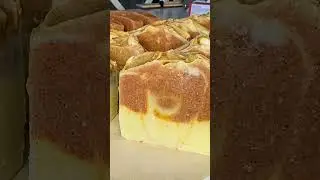 Vegan Oat milk turmeric handmade soap#handmade #soapmaking #diy#beginner