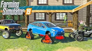 RICH REDNECK PUTS TRACKS ON TOYOTA PRIUS! | (ROLEPLAY) FARMING SIMULATOR 2019