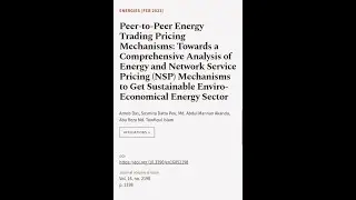 Peer-to-Peer Energy Trading Pricing Mechanisms: Towards a Comprehensive Analysis of E... | RTCL.TV