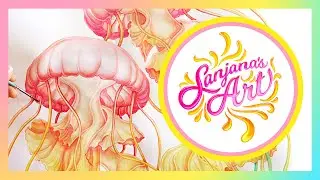 Watercolour Painting Process Time Lapse - Rainbow Jellyfish