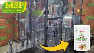 Automatic Stand Up Zip Lock Pouch Filling and Sealing Machine(PFS) | Powder Filling Machine | MSP.