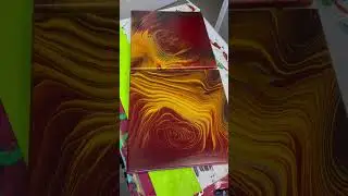 Look at how well they turned out! #ringpour #straightpour #abstractart #shorts #acrylicpouring