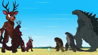 If GODZILLA & KONG vs Evolution of DEER MONSTER SHIN GODZILLA: NOT a MONSTER of Story -FUNNY CARTOON