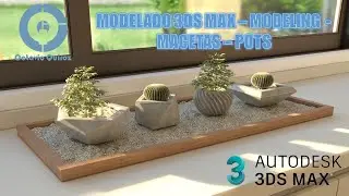 Modelado 3ds Max - Macetas  - Pots Modeling - Render