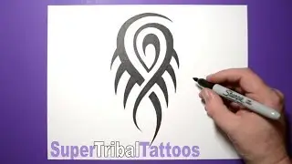 Designing a Spiky Tribal Tattoo Design with a Little Symmetry