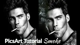How to make Smoke on photo in Picsart | Cigarette Smoke