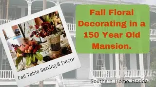 Table Decor for Fall Table in Vintage Hunting Lodge in Florida