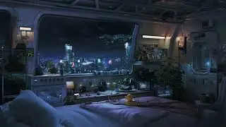Ambient Cybercity/Cyberpunk sound- relaxing, destress