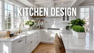 Clean White Peninsula Kitchen Design Inspired by Modern Farmhouse Simplicity