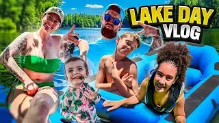 Surprising Kids with Lake Trip! Boat Rental, Exploring, Tubing (Family Vlog)