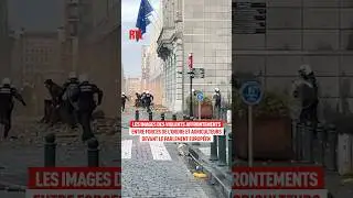 Les images des affrontements entre forces de l&rsquo;ordre et agriculteurs devant le Parlement europ&eacute;en