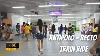 Antipolo Station to Recto Station | LRT 2 Uncut Ride | Metro Manila, Philippines | [4K]