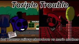 fnf triple trouble bot thomas railway showdown  vs  mario madnes sing it