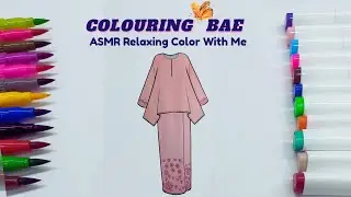 ASMR Marker coloring relaxing dress