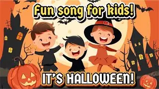 НАСТУПАЕТ ХЭЛЛОУИН! 🎃Веселая песня для детей и школ, текст песни на экране 👻