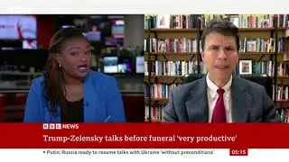 BBC - Zelensky & Trump at the Pope's Funeral