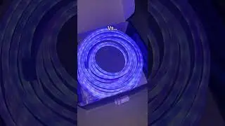 Prototype LEDs vs Neon Rope Lights 😍👉🏻🌌 #LEDstrip #lightingideas #roomdecor #neonropelights