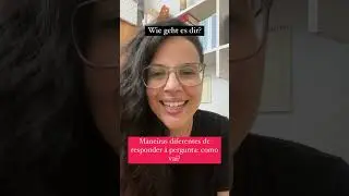 Como repsonder -como vai- em alem&atilde;o #Shorts