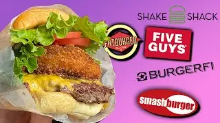 Five Guys 🍔 VS Shake Shack 🍔 VS Burger Fi 🍔 VS Fat Burger 🍔 VS Smash Burger 🍔
