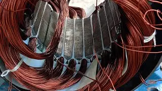 🙏7.5 HP pump Motor🙋live rewinding step by step| 2800 rpm 3phase motor |motor Coil Winding formula |