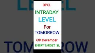 intraday stock for tomorrow -6th December //bpcl share tomorrow target #short