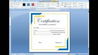 🎓 Certificate Design in Microsoft Word | Full Process🎨 Certificate Designer📄School |Course awarded