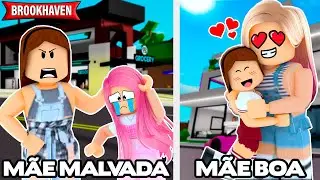MÃE MALVADA VS MÃE BOA NO BROOKHAVEN ROBLOX