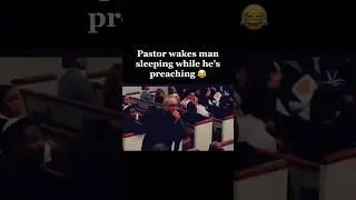 Pastor wakes up Man sleeping sleeping in church ￼LOL wake up!! 😴🫨🥴👋🏾