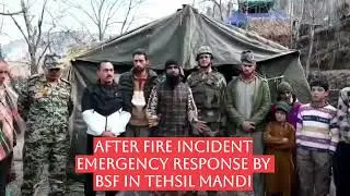 #BSF extends immediate humanitarian aid to fire-affected families in Village Arai, #Poonch. 
