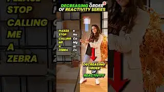 Decreasing Order of REACTIVITY SERIES Trick🔥| Metals and Non Metals | Class 10 Chemistry #Cbse2024