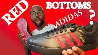 RED BOTTOMS ADIDAS GLITTER CUSTOM