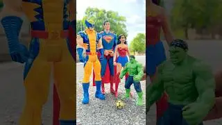 Hulk Throws The Ball& Extremely Hard And Scores A Goal To Surprise #marvel #shortvideo