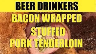 Bacon Wrapped Stuffed Pork Tenderloin recipe | #fireandfroth