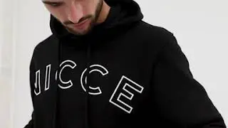 NICCE black cotton fleece track suit