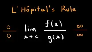 L’Hôpital’s Rule & Indeterminate Quotients (0/0 and ∞/∞) Explained | Differential Calculus