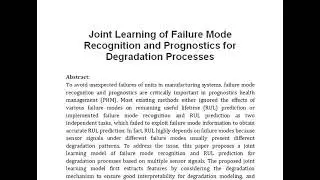 Joint Learning of Failure Mode Recognition and Prognostics for Degradation Processes