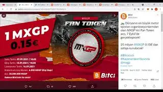 Bitci 'nin yeni arzı #mxgp fan token ve gen&ccedil;lerbirliği fan token'den #gbft bahsettim.