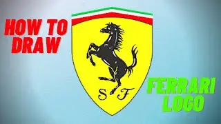 How to draw Ferrari Logo step by step. Very easy.