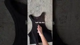 DIY Y2K Top in Minutes 🖤🔥  No Sew Fashion Hack