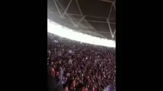 Villa fans singing hi ho aston villa at Wembley