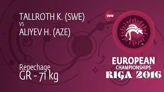 Repechage GR - 71 kg: H. ALIYEV (AZE) df. K. TALLROTH (SWE) by FALL, 8-1