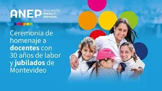 Ceremonia de homenaje a docentes con 30 años de labor y jubilados de Montevideo.