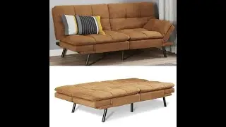 Memory Foam Futon Sofa Bed Couch Sleeper Convertible Foldable Loveseat FULL Size