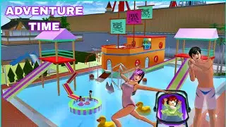 PROPS ID : Pirate Ship Water Adventure Slide Park on Sakura School Simulator