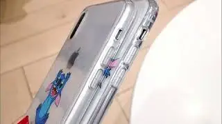 Stitch Loves Apple 2 - Anti Crack iPhone Case/ Clear Soft Case iPhone