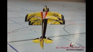 Video zum Testbericht des 3D Indoor Doppeldecker Challenger von Multiplex