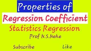 Properties of Regression Coefficient | Regression | Statistics