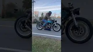 Beautiful Honda CB750 cafe racer with GSXR forks, motogadget, and much more! #custom #shorts